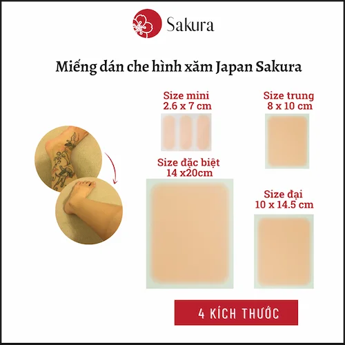 Miếng dán che hình xăm Sakura Nhật Bản nhiều size nhiều màu  Miếng Dán  Che Sẹo Che Hình Xăm